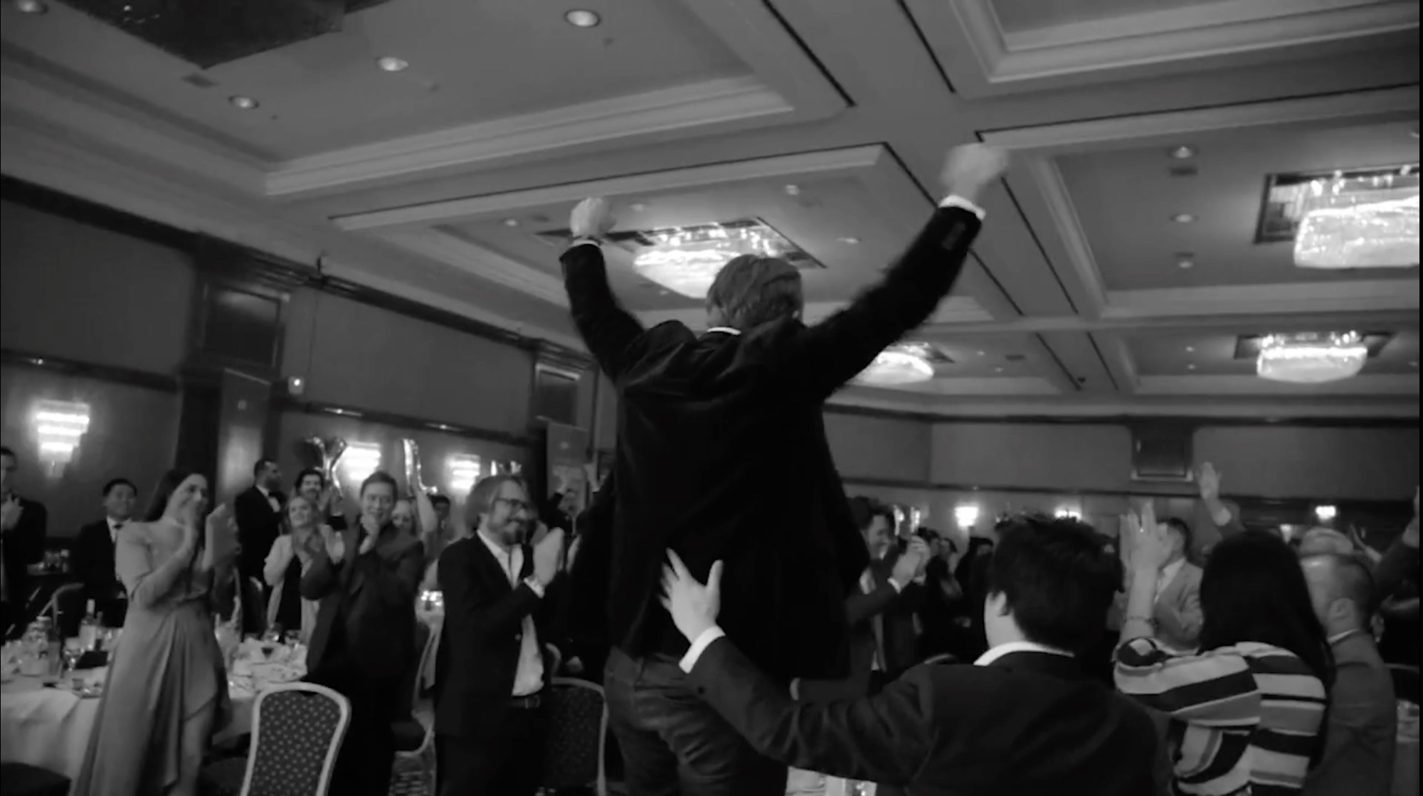 The room on its feet at the XLN national sales conference.