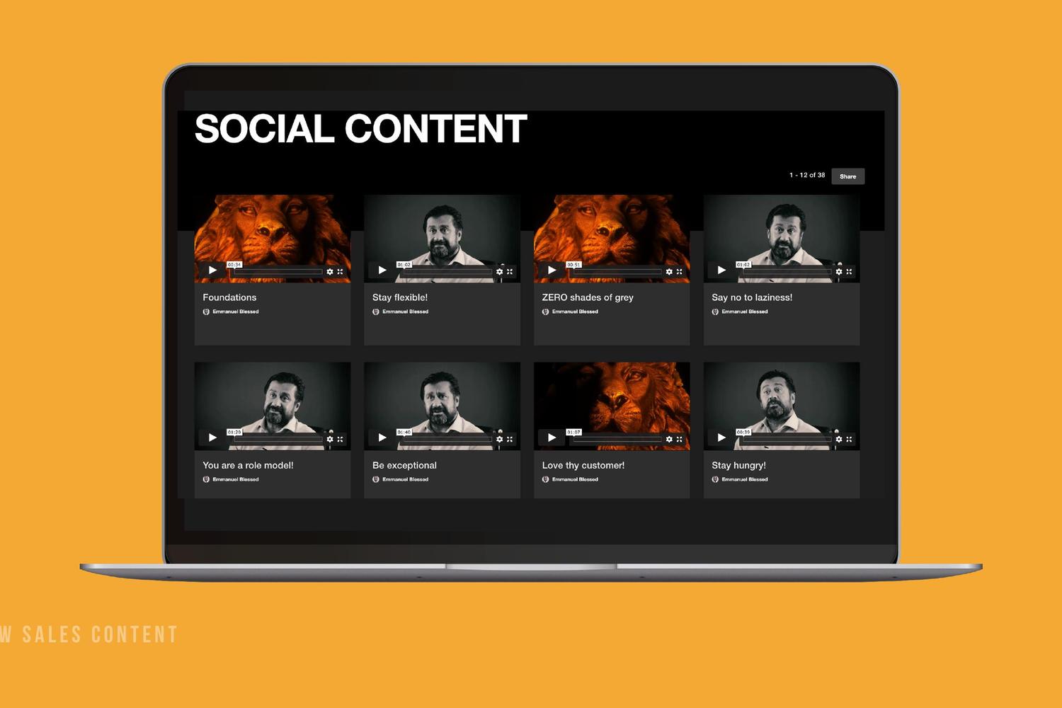 The RAW social content system laid out.